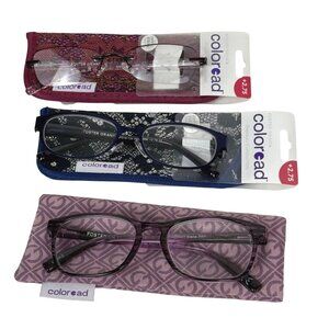 Lot of 3 Foster Grand Coloread Reading Glasses +2.75